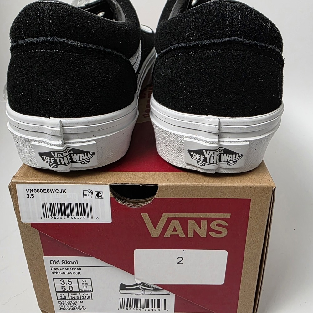 NEW Vans Old Skool Pop Lace  Black- Men's Size 3.5, Women's Size 5 ‎ #999 - Picture 8 of 10